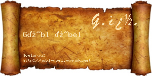 Göbl Ábel névjegykártya